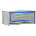 Salontafel Met Led-Verlichting Bewerkt Hout Eiken