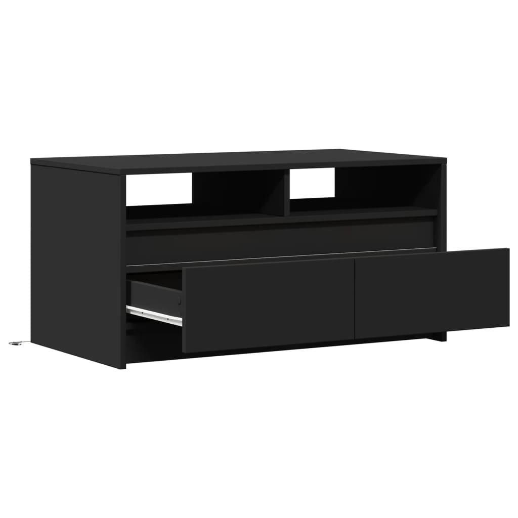 Salontafel Met Led-Verlichting Bewerkt Hout
