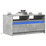 Salontafel Met Led-Verlichting Bewerkt Hout