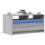 Salontafel Met Led-Verlichting Bewerkt Hout
