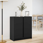 Dressoir Met Led 77X34X85 Cm Bewerkt Hout