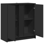 Dressoir Met Led 77X34X85 Cm Bewerkt Hout