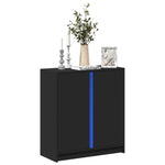 Dressoir Met Led 77X34X85 Cm Bewerkt Hout
