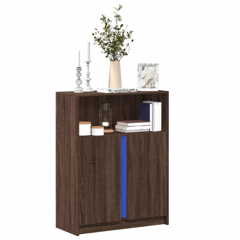 Dressoir Met Led Bewerkt Hout