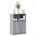 Dressoir Met Led Bewerkt Hout Eiken