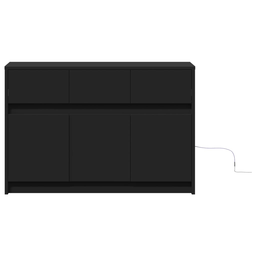 Tv-Meubel Met Led 91X34X61 Cm Bewerkt Hout