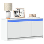 Tv-Meubel Met Led 100X34X50 Cm Bewerkt Hout