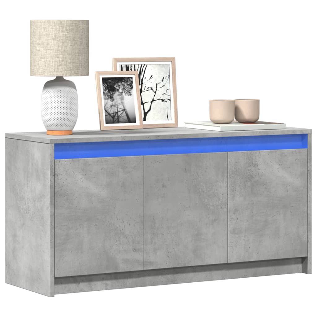 Tv-Meubel Met Led 100X34X50 Cm Bewerkt Hout