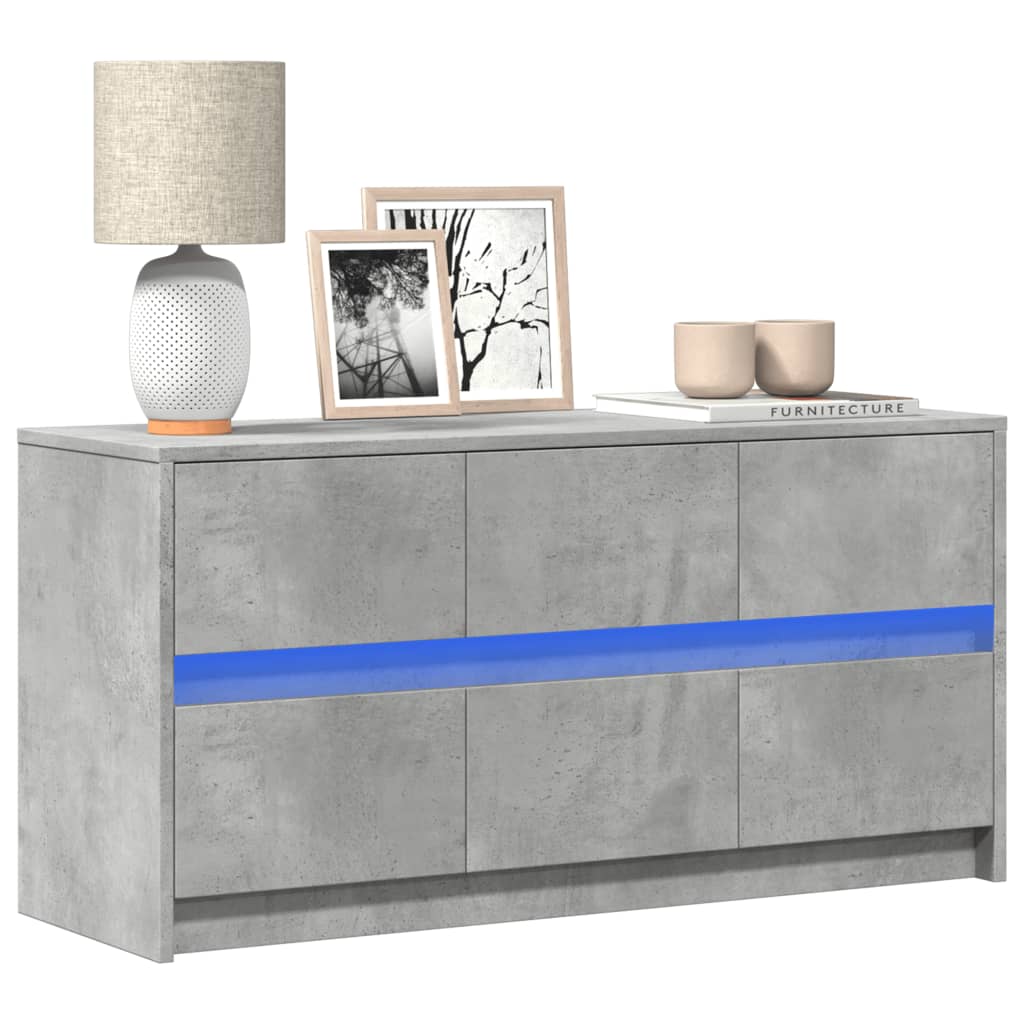 Tv-Meubel Met Led 180X34X50 Cm Bewerkt Hout