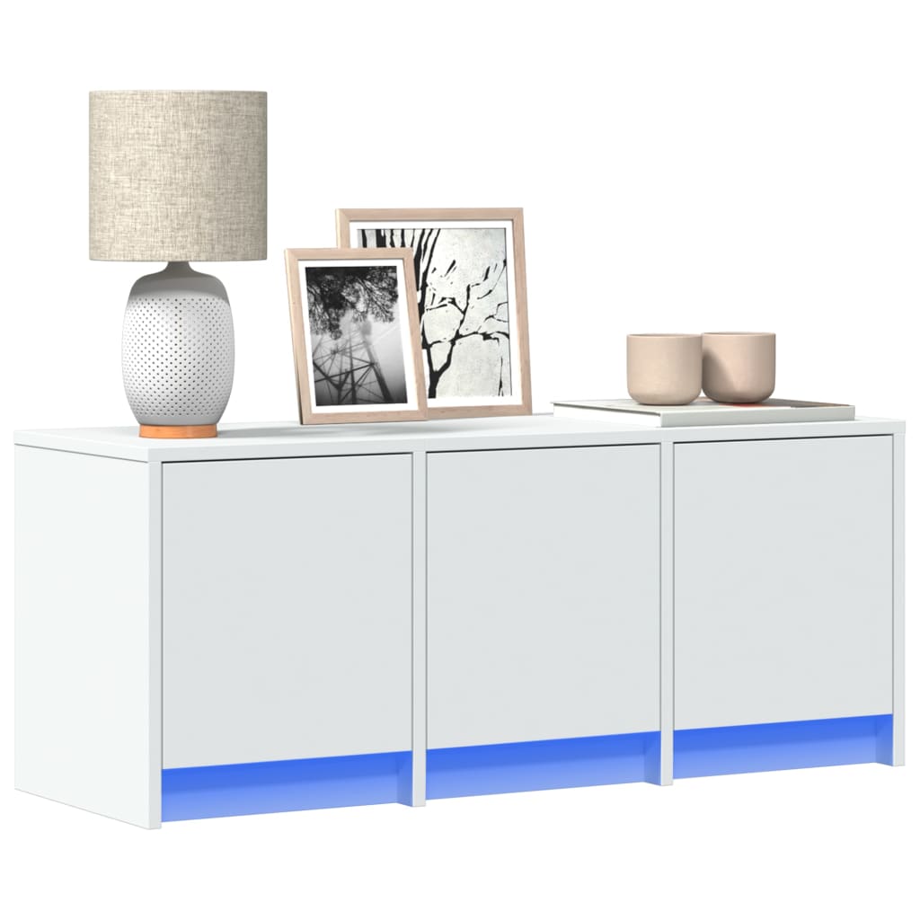 Tv-Meubel Met Led 165X34X40 Cm Bewerkt Hout