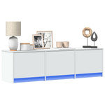 Tv-Meubel Met Led 165X34X40 Cm Bewerkt Hout