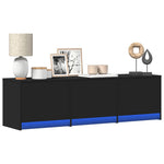 Tv-Meubel Met Led 165X34X40 Cm Bewerkt Hout