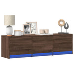 Tv-Meubel Met Led 165X34X40 Cm Bewerkt Hout