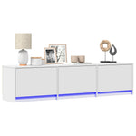 Tv-Meubel Met Led 165X34X40 Cm Bewerkt Hout