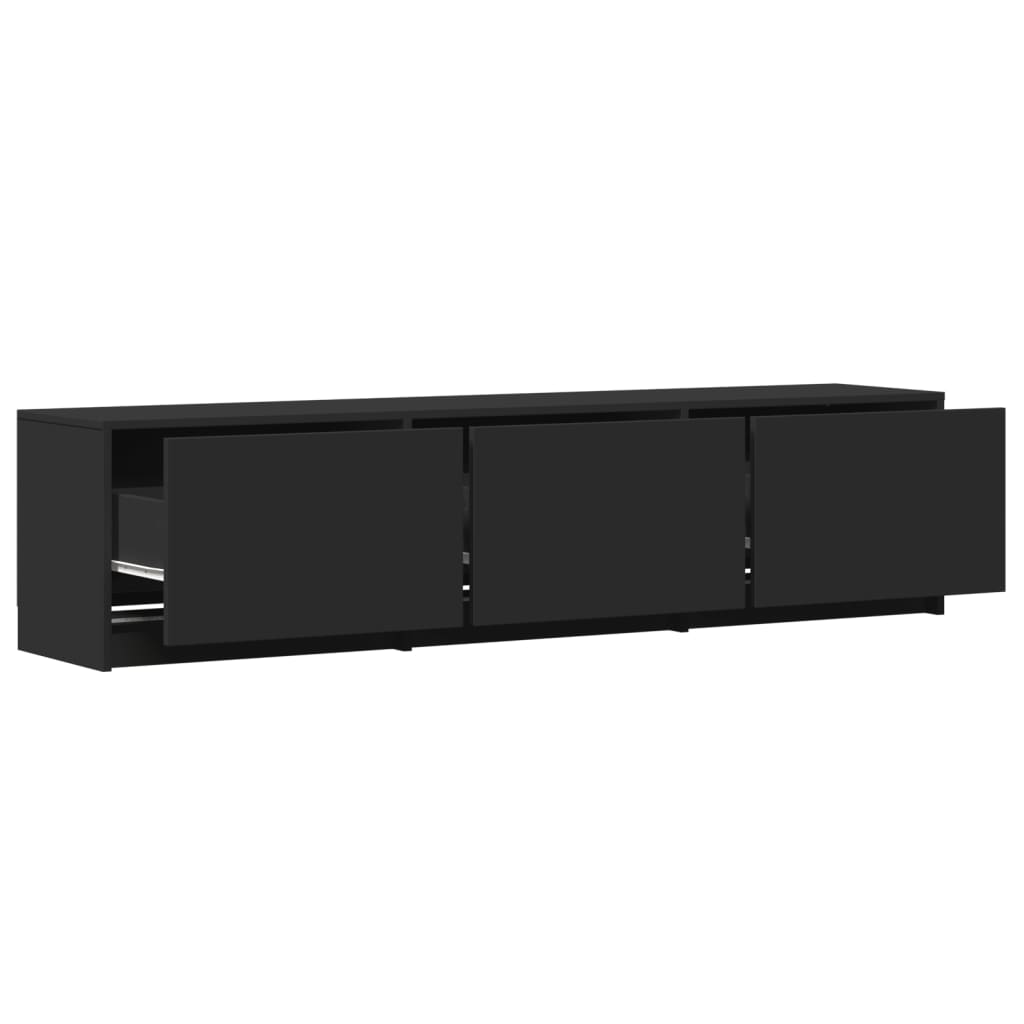Tv-Meubel Met Led 165X34X40 Cm Bewerkt Hout