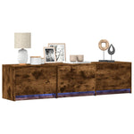 Tv-Meubel Met Led 165X34X40 Cm Bewerkt Hout