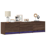 Tv-Meubel Met Led 165X34X40 Cm Bewerkt Hout