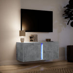 Tv-Wandmeubel Met Led-Verlichting 80X31X35 Cm