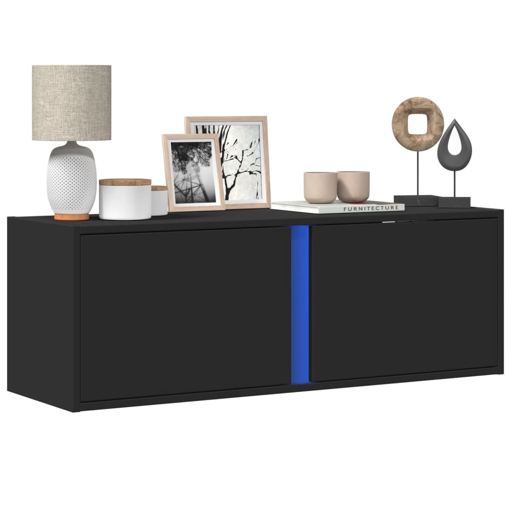Tv-Wandmeubel Met Led-Verlichting 80X31X35 Cm