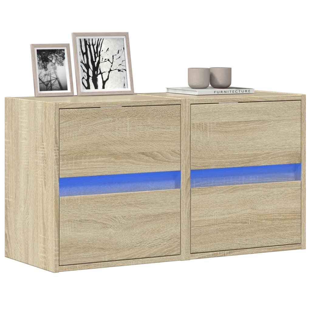 Tv-Wandmeubel Met Led-Verlichting 41X31X45 Cm