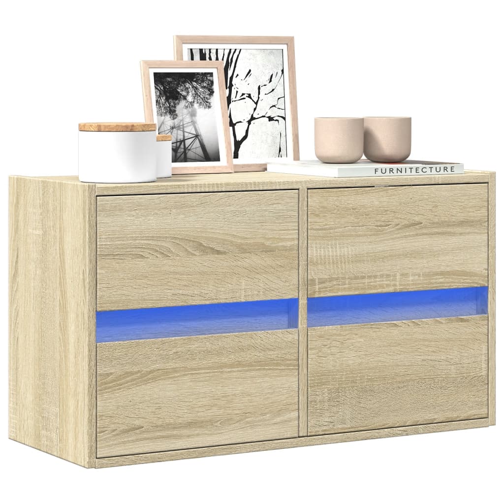 Tv-Wandmeubel Met Led-Verlichting 41X31X45 Cm