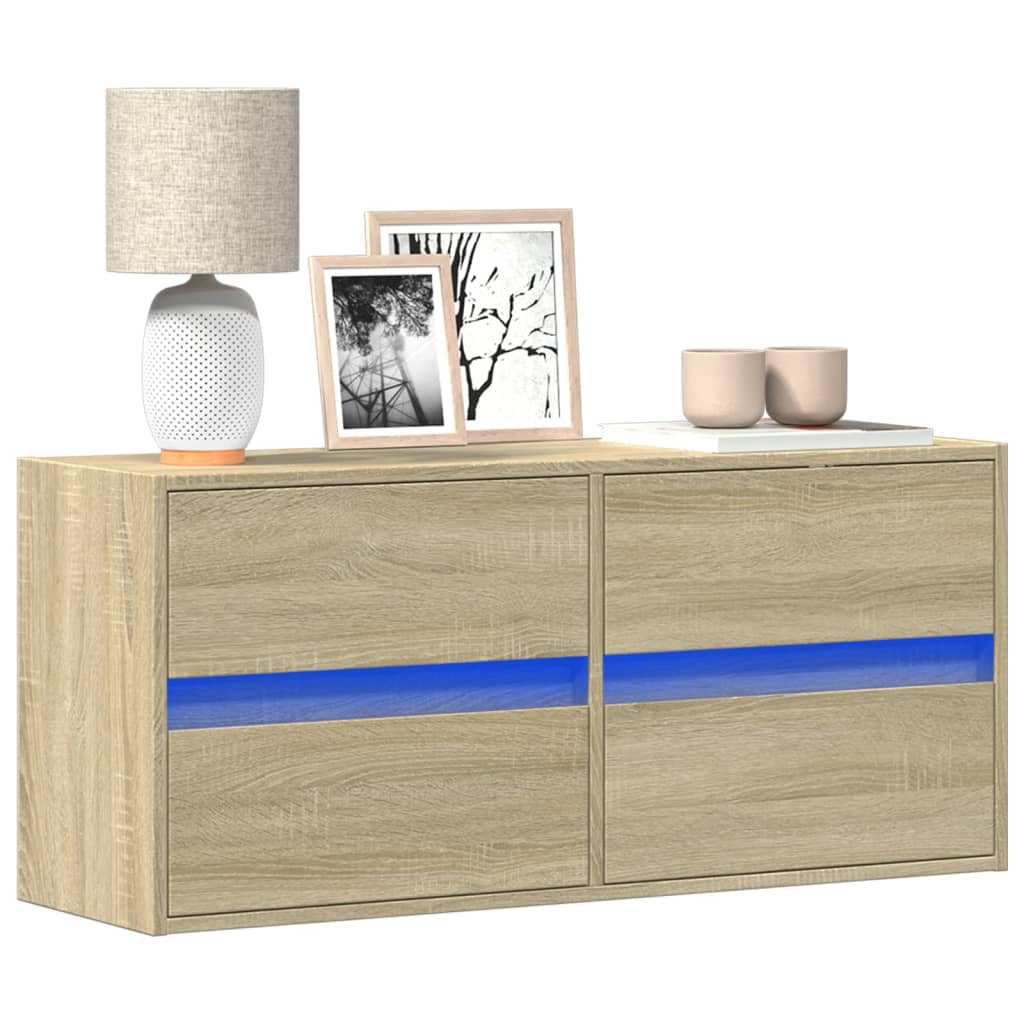 Tv-Wandmeubel Met Led-Verlichting 41X31X45 Cm