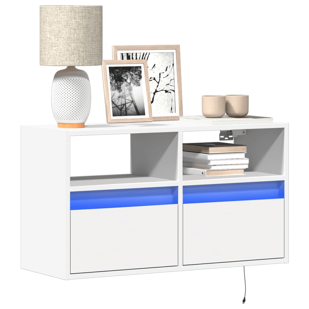 Tv-Wandmeubel Met Led-Verlichting 100X31X45 Cm