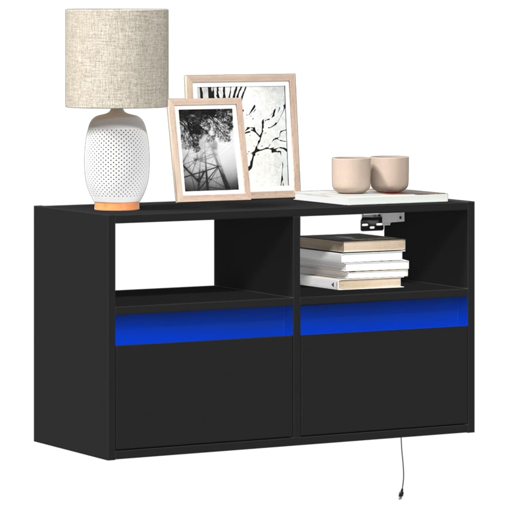 Tv-Wandmeubel Met Led-Verlichting 100X31X45 Cm