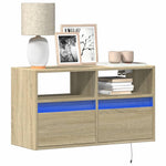 Tv-Wandmeubel Met Led-Verlichting 100X31X45 Cm