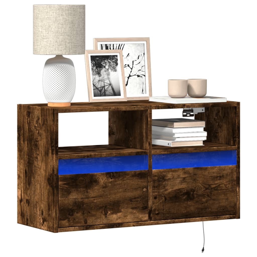 Tv-Wandmeubel Met Led-Verlichting 100X31X45 Cm