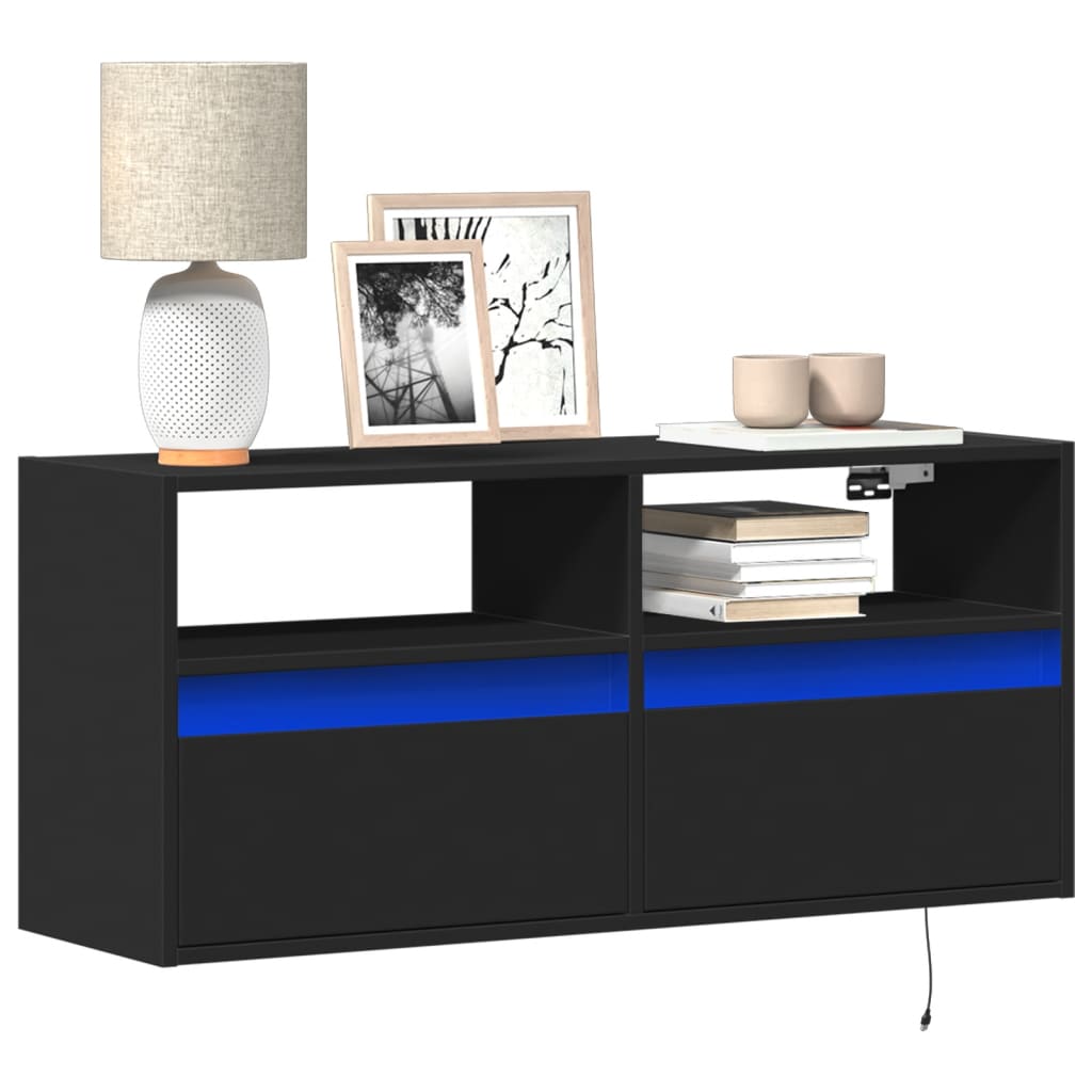 Tv-Wandmeubel Met Led-Verlichting 100X31X45 Cm