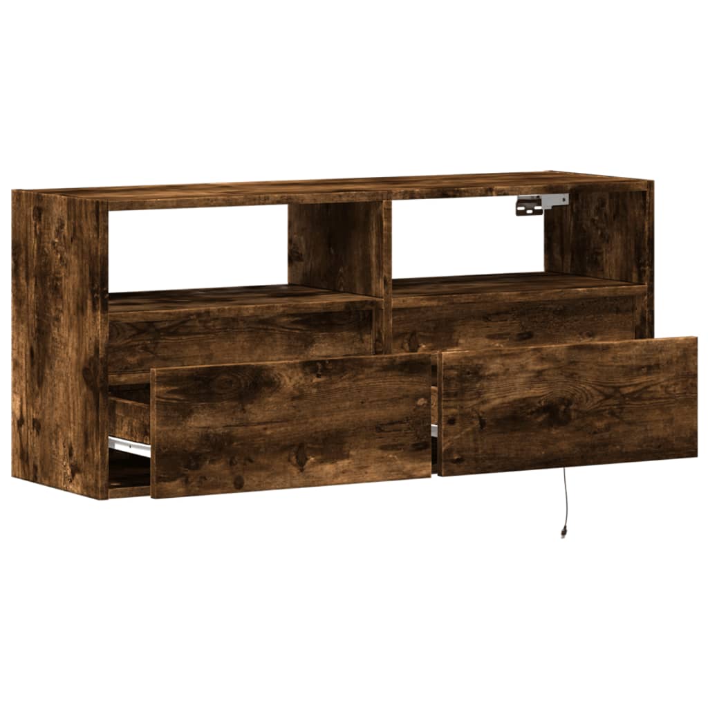 Tv-Wandmeubel Met Led-Verlichting 100X31X45 Cm