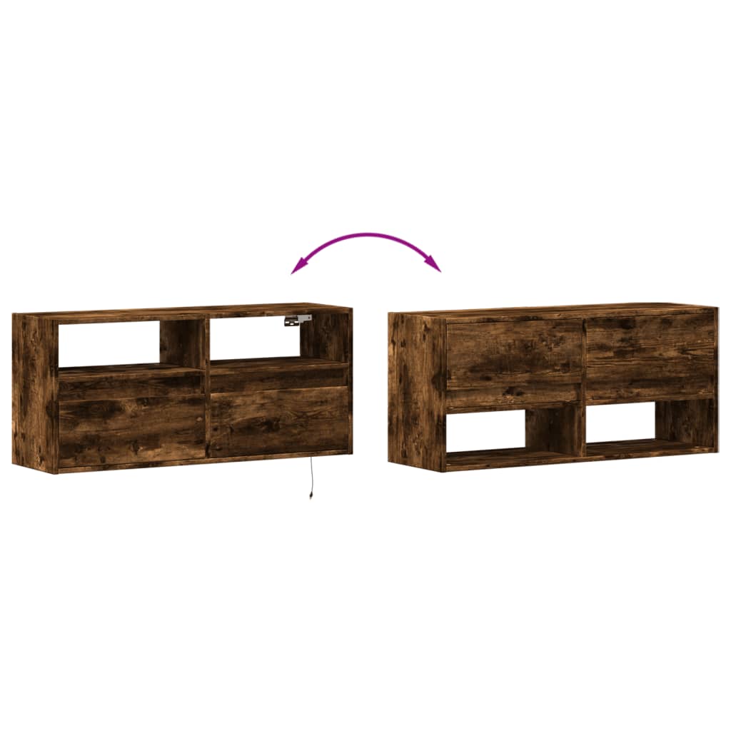 Tv-Wandmeubel Met Led-Verlichting 100X31X45 Cm