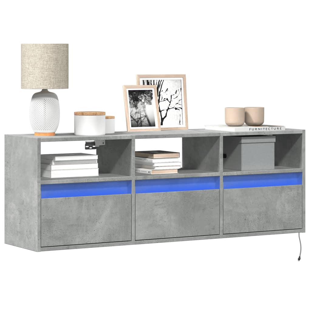 Tv-Wandmeubel Met Led-Verlichting 100X31X45 Cm
