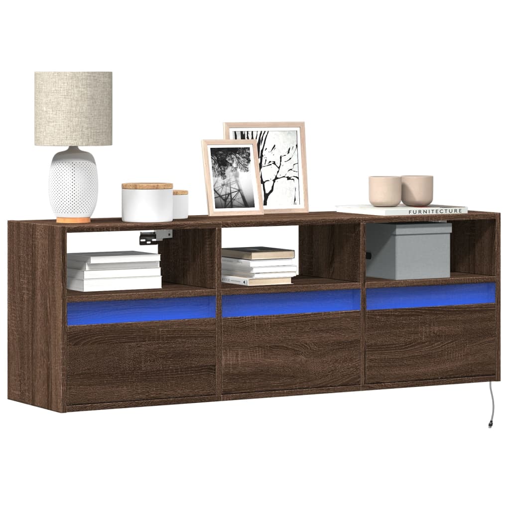 Tv-Wandmeubel Met Led-Verlichting 100X31X45 Cm