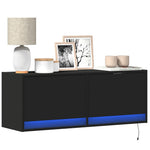 Tv-Wandmeubel Met Led-Verlichting 80X31X35 Cm
