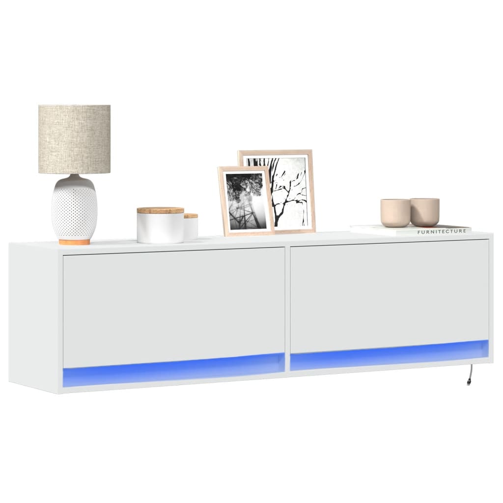 Tv-Wandmeubel Met Led-Verlichting 80X31X35 Cm