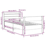 Bedframe Zonder Matras Massief Grenenhout