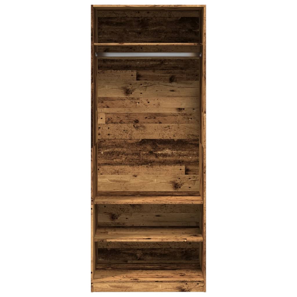 Kledingkast Bewerkt Hout Oud Hout