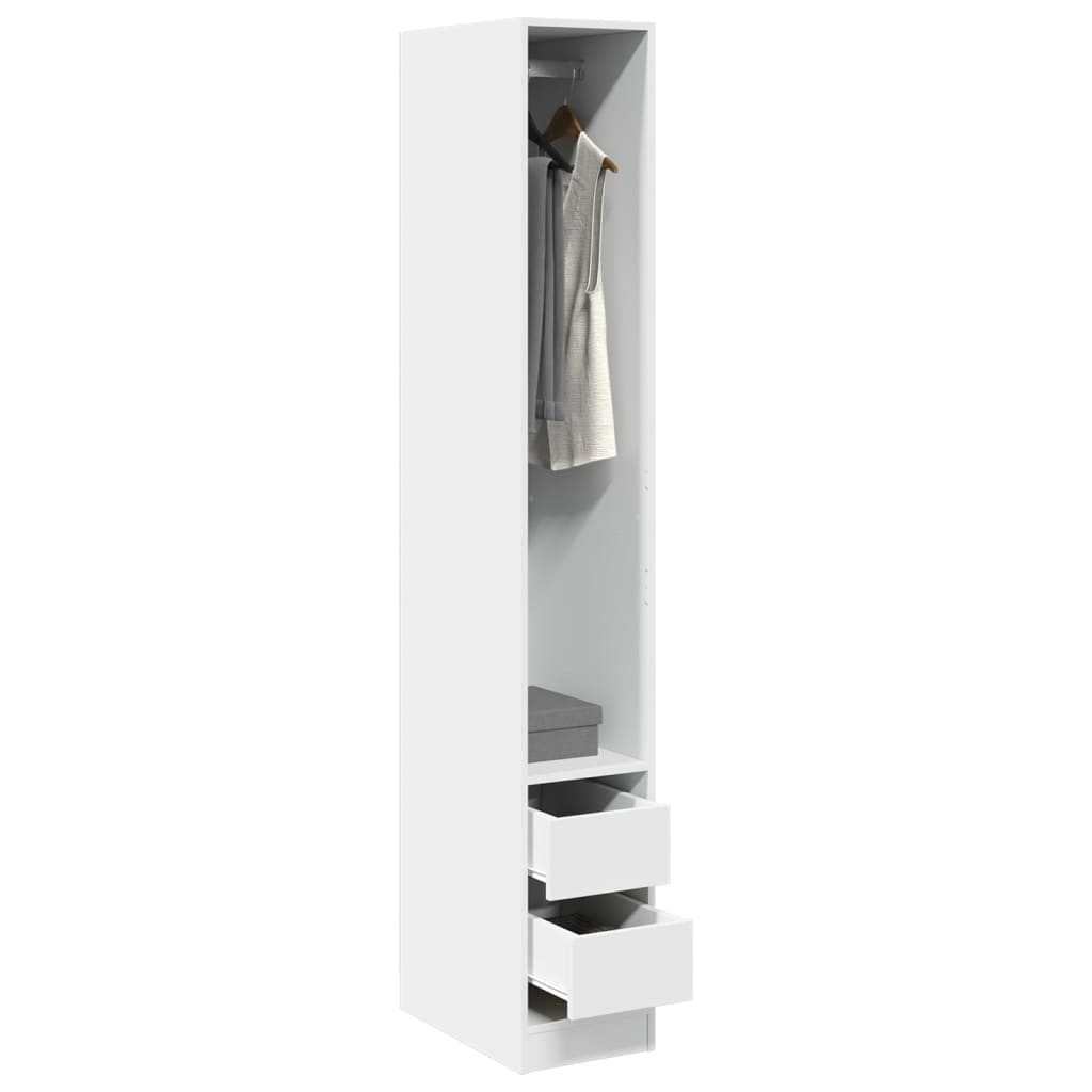 Kledingkast Bewerkt Hout Wit