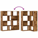 Boekenkast 4-Laags Hoek 85X85X140 Cm Bewerkt Hout Kleur