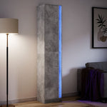 Hoge Kast Met Led 41,5X32,5X200 Cm Bewerkt Hout Bruin Eiken