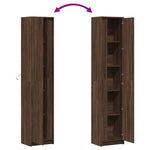 Hoge Kast Met Led 41,5X32,5X200 Cm Bewerkt Hout Bruin Eiken