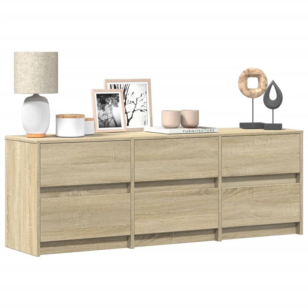 Tv-Meubel Met Led 180X34X50 Cm Bewerkt Hout