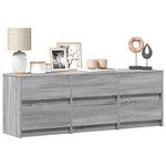 Tv-Meubel Met Led 180X34X50 Cm Bewerkt Hout
