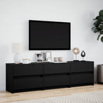 Tv-Meubel Met Led 180X34X50 Cm Bewerkt Hout