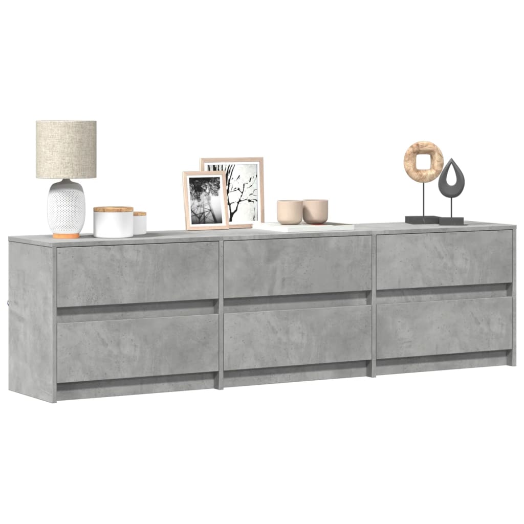 Tv-Meubel Met Led 180X34X50 Cm Bewerkt Hout