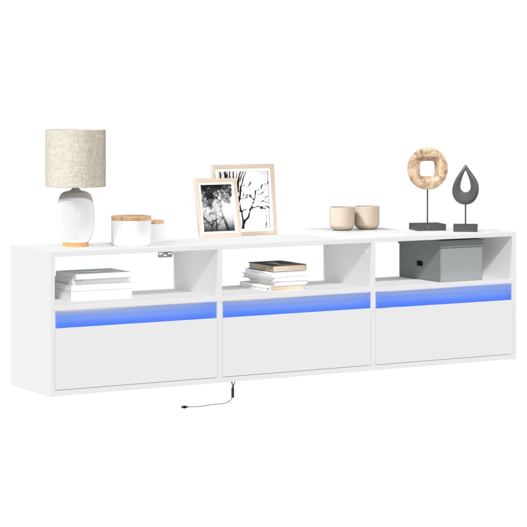 Tv-Wandmeubel Met Led-Verlichting 100X31X45 Cm