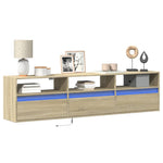 Tv-Wandmeubel Met Led-Verlichting 100X31X45 Cm