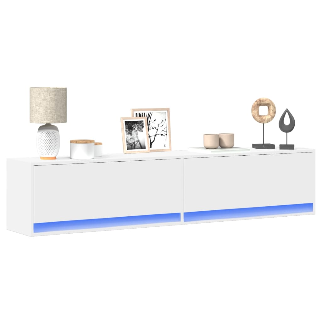 Tv-Wandmeubel Met Led-Verlichting 80X31X35 Cm